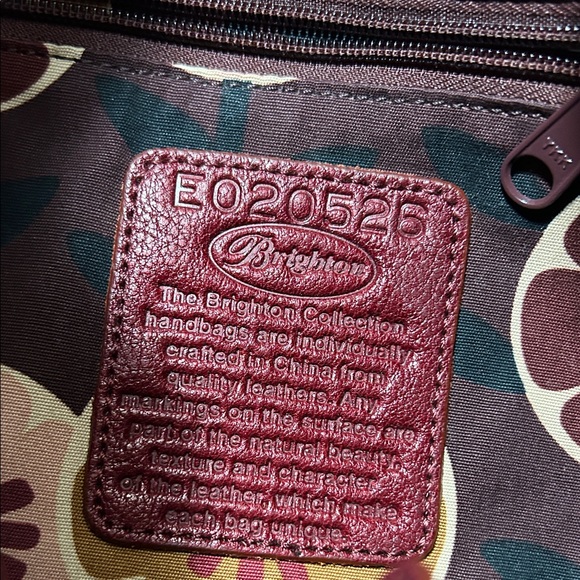 Brighton Leather Elegant Burgundy Shoulder Bag - Picture 7 of 16